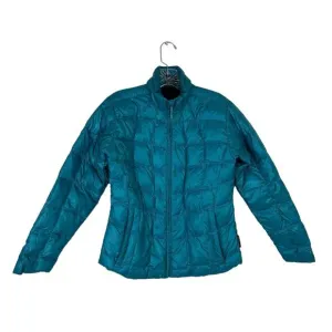 Obermeyer Womens Puffer Jacket Down Insulated Juniors Size XL Blue Winter