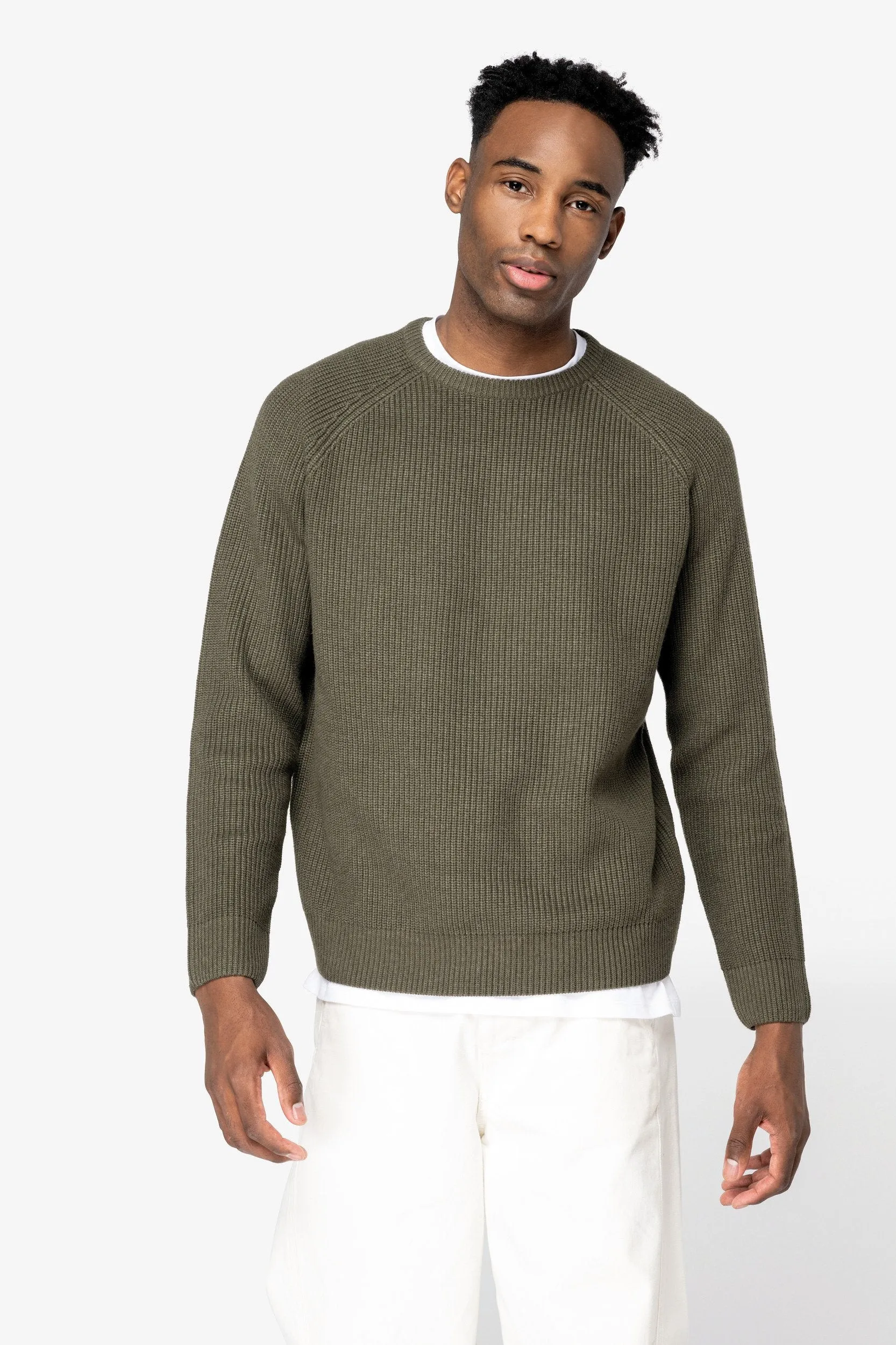 Organic & Recycled Polyester Chunky Knit Sweatshirt