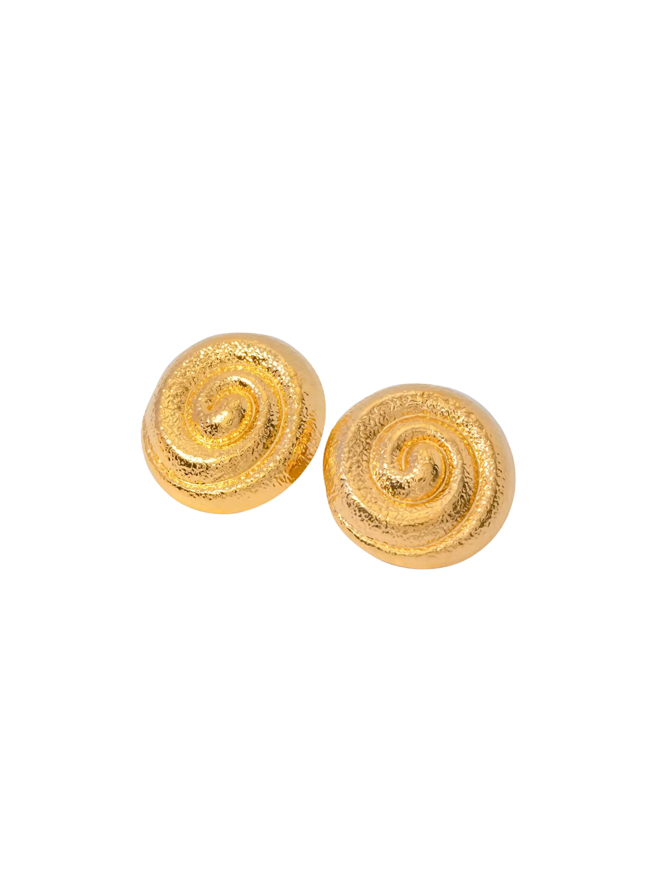 Par Arete Circulo Con Espiral Textura