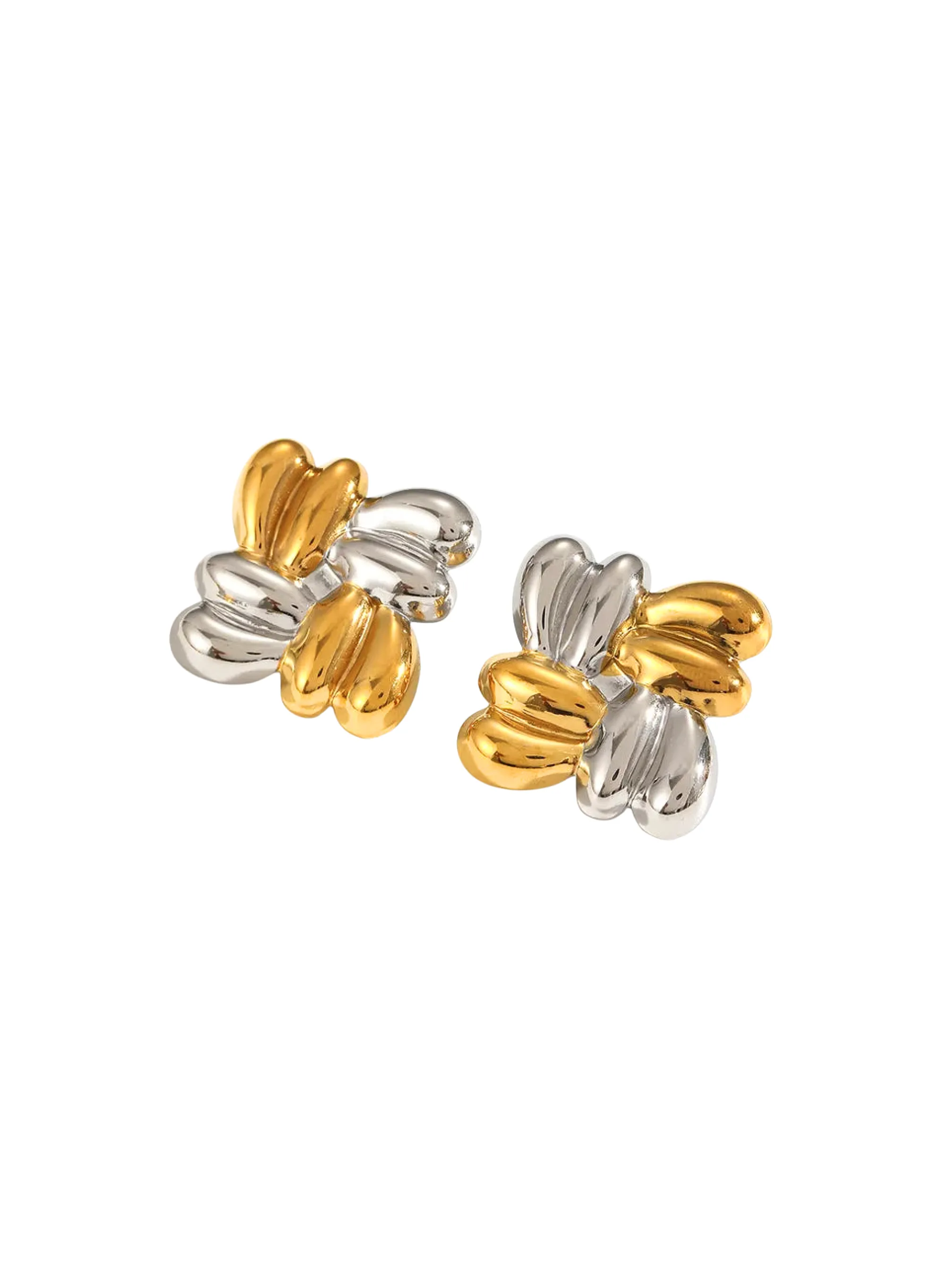 Par Arete Cuadrado Con Gotas
