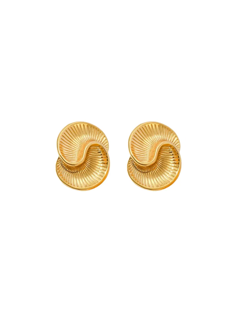 Par Arete Medio Circulo Con Textura