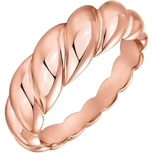 PAVOI 14K Gold Plated Croissant Dome Ring Twisted Braided Gold Plated Ring | Chunky Signet Ring | Multiple Colors and Sizes