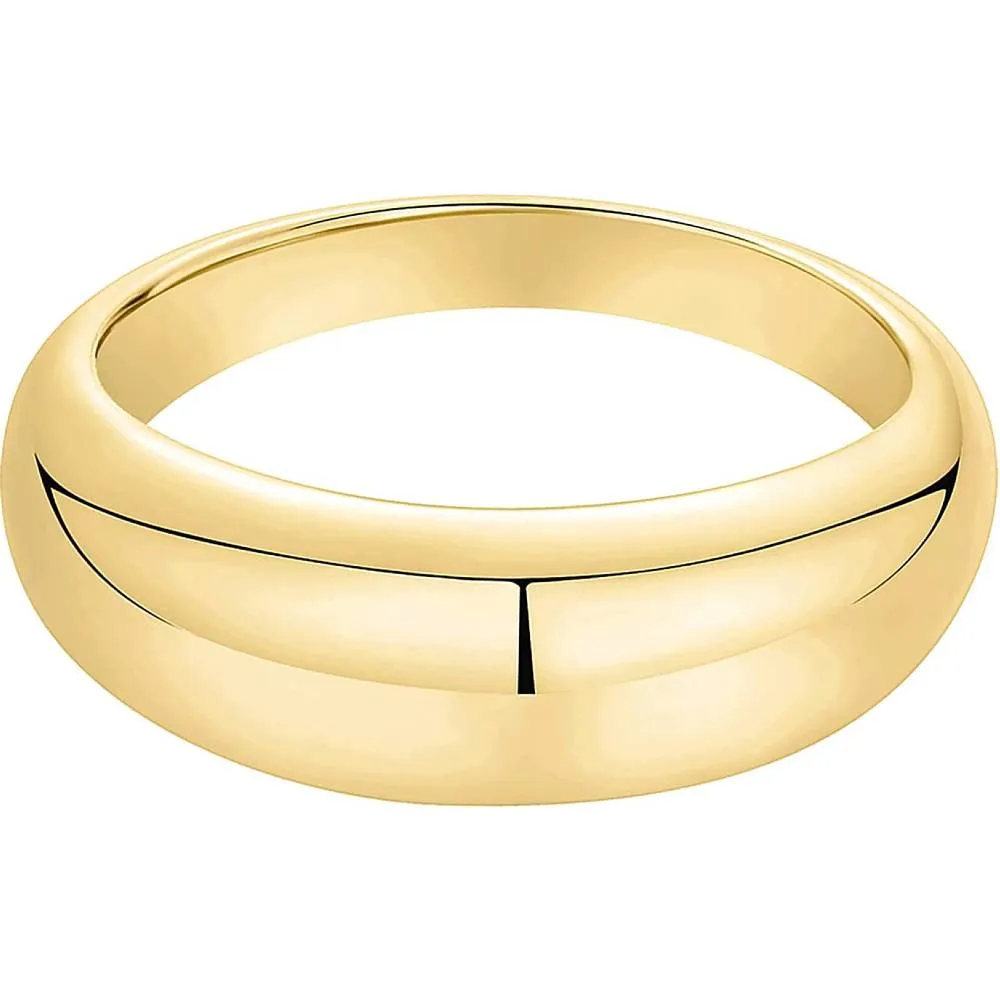 PAVOI 14K Gold Plated Croissant Dome Ring Twisted Braided Gold Plated Ring | Chunky Signet Ring | Multiple Colors and Sizes