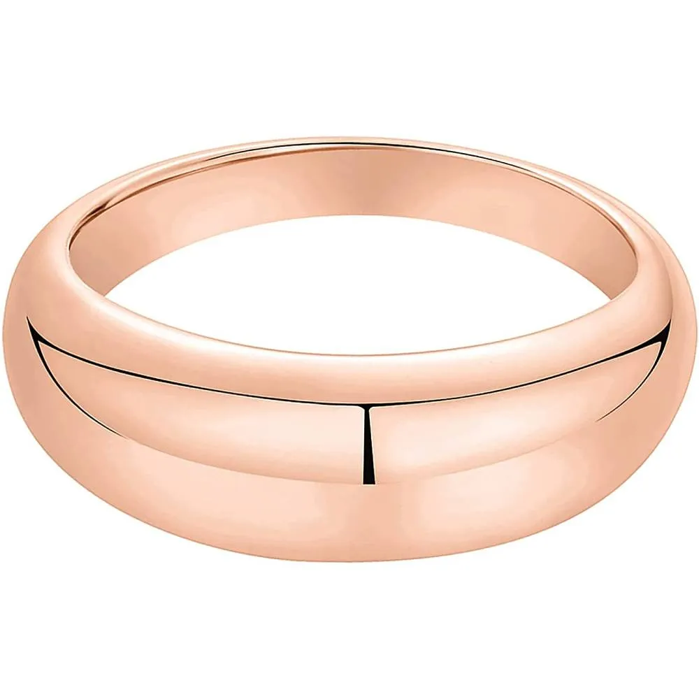 PAVOI 14K Gold Plated Croissant Dome Ring Twisted Braided Gold Plated Ring | Chunky Signet Ring | Multiple Colors and Sizes