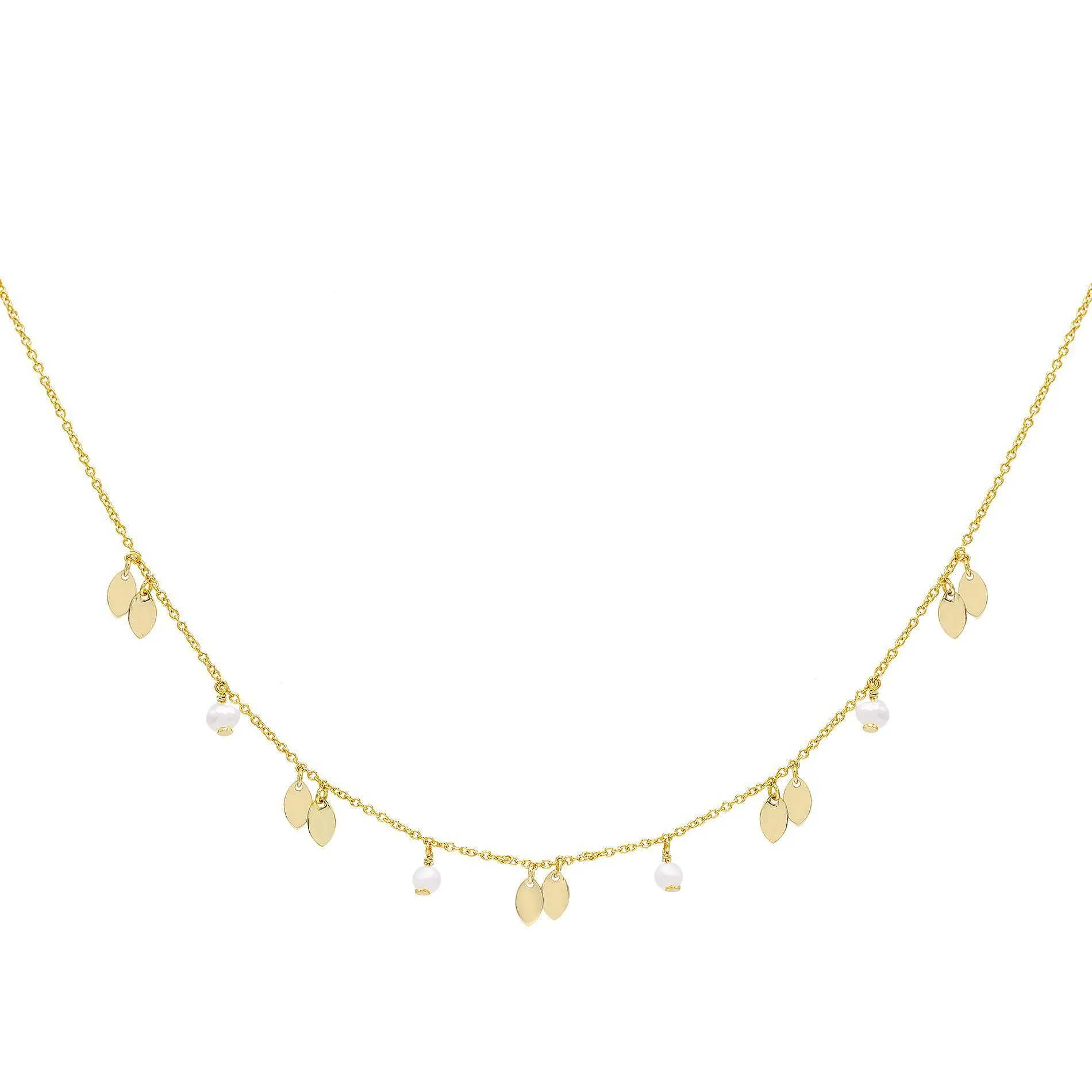 Pearl Leaf Necklace