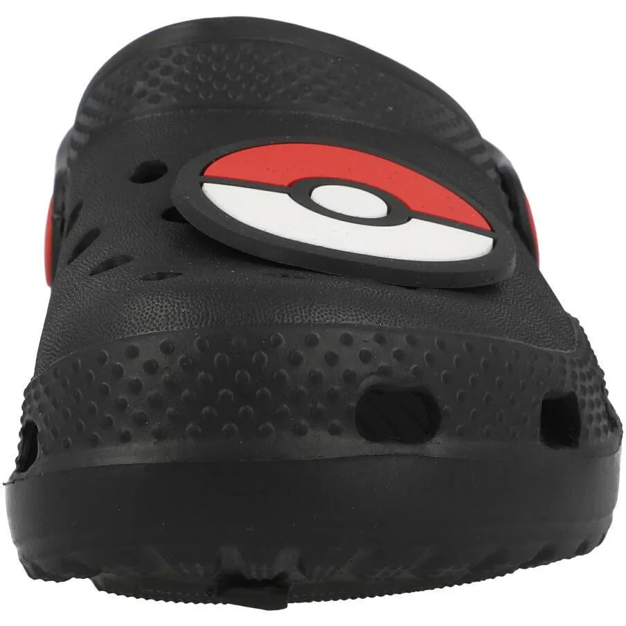 Pokémon Black Kids' Clogs with Pikachu Badges