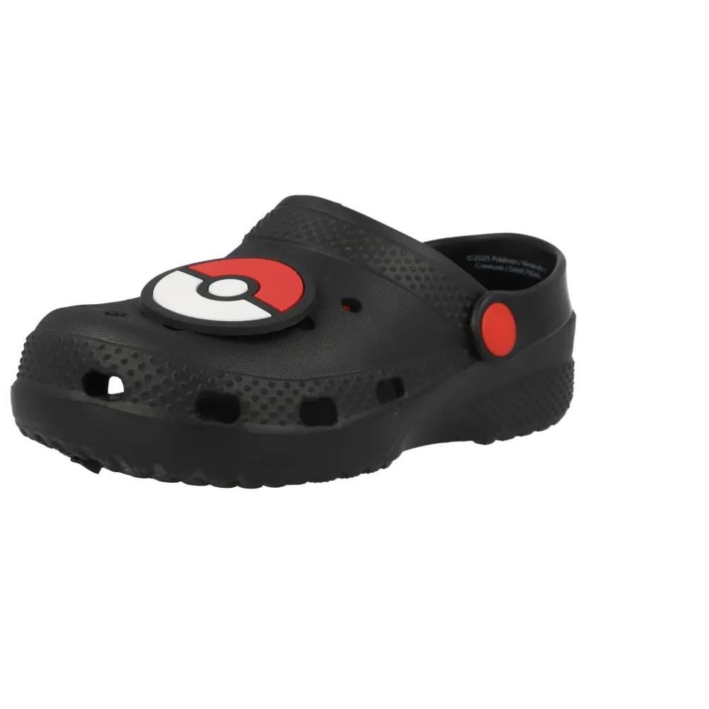 Pokémon Black Kids' Clogs with Pikachu Badges