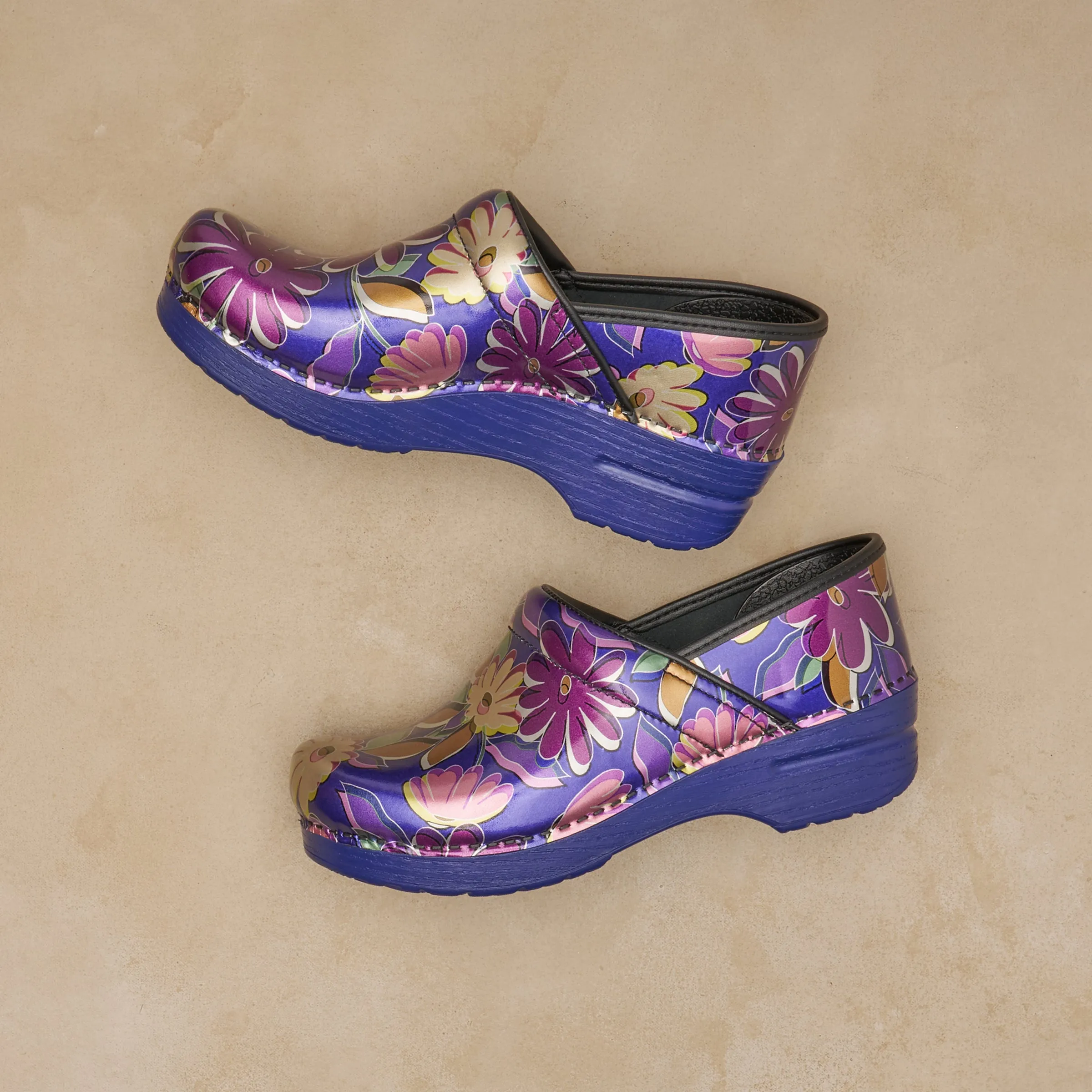 Professional Indigo Floral Patent