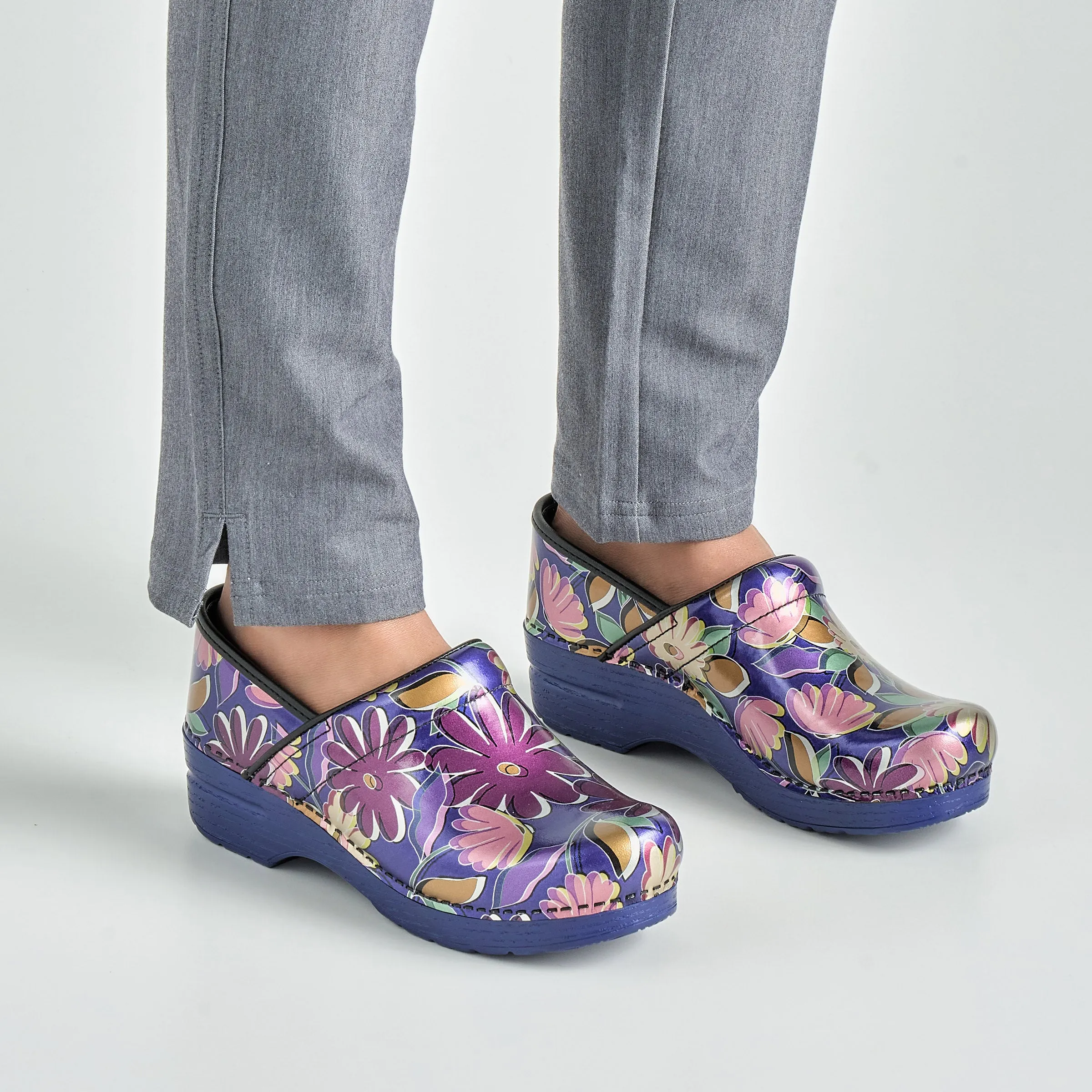 Professional Indigo Floral Patent