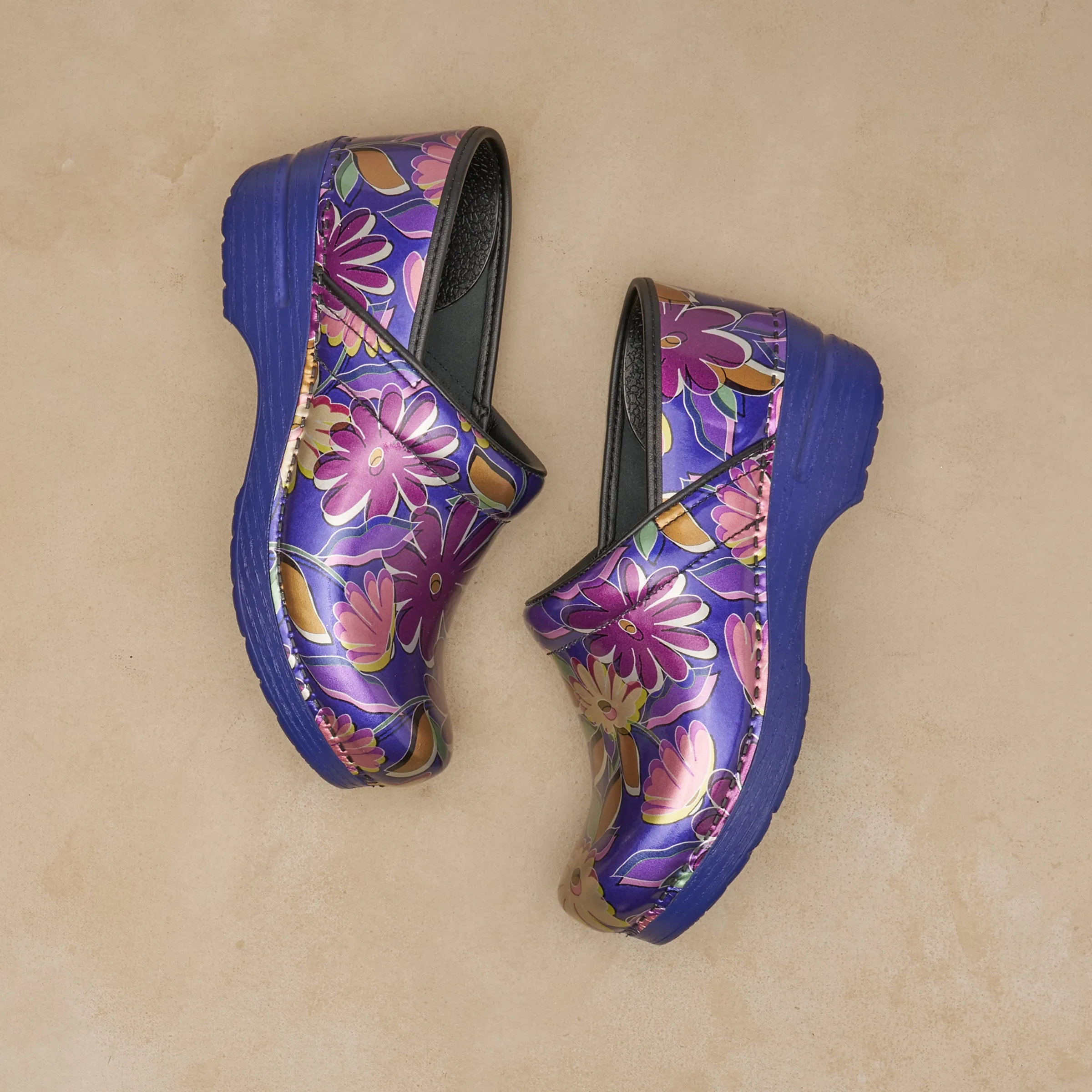 Professional Indigo Floral Patent