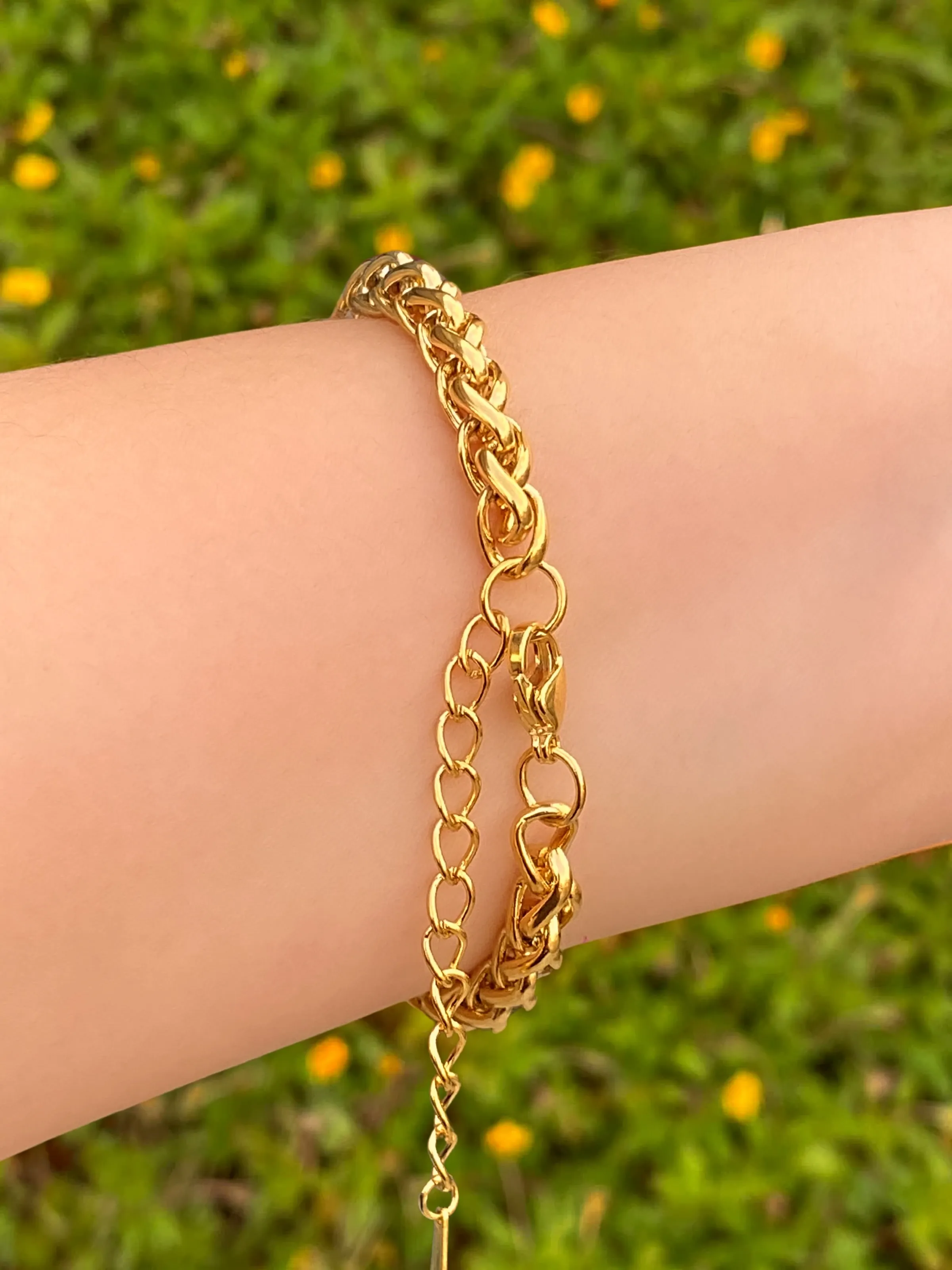 Pulsera Gruesa Eslabon Espiga