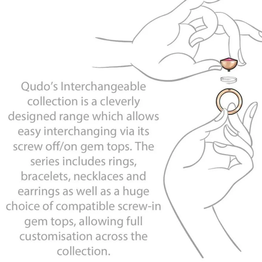 Qudo Lecce Ring Band - Gold