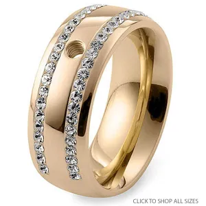 Qudo Lecce Ring Band - Gold