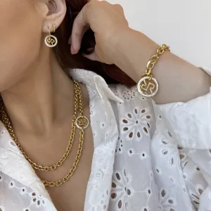 Rebecca Icon Gold Two-Way Chunky Link Necklace