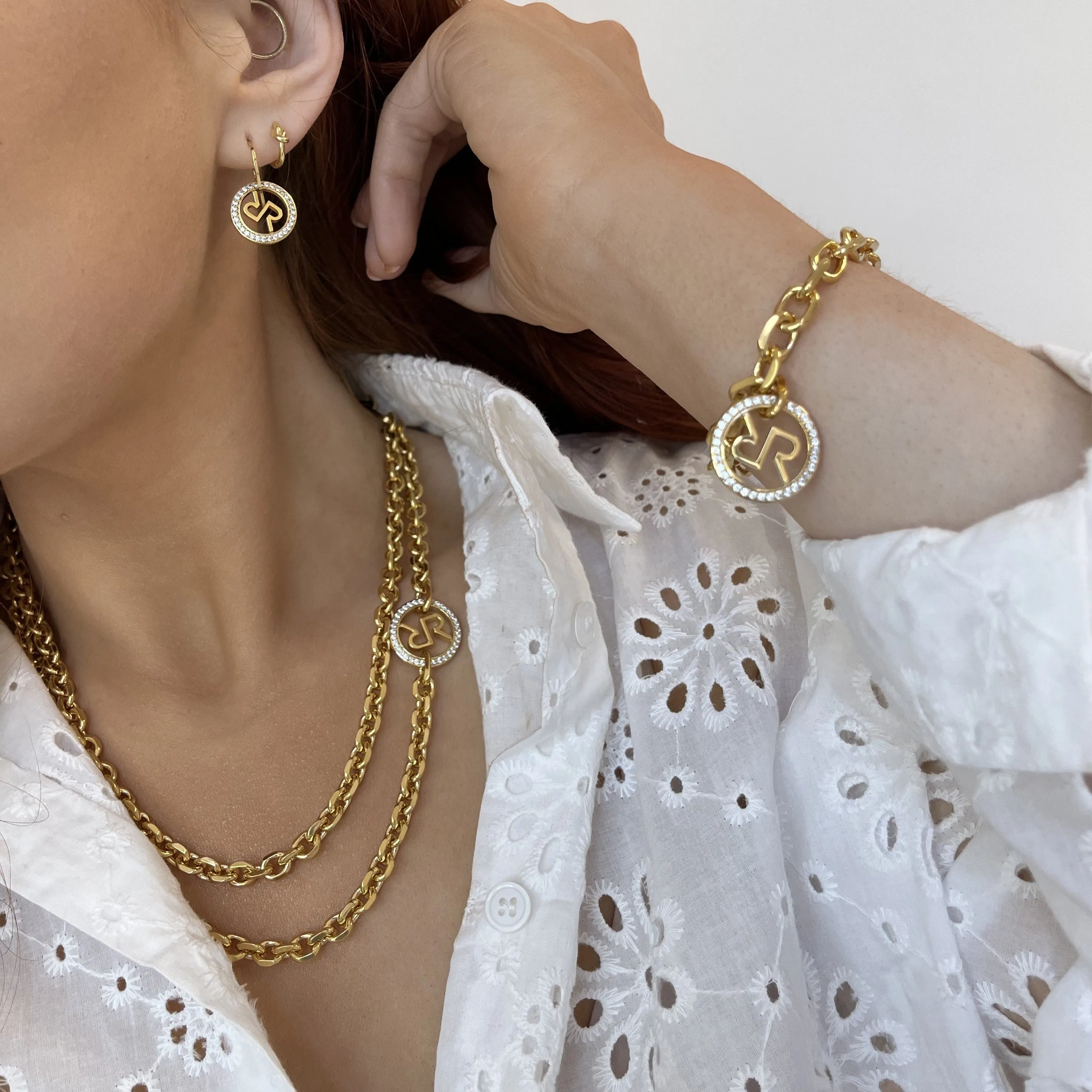 Rebecca Icon Gold Two-Way Chunky Link Necklace