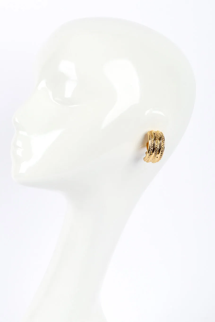 Ribbed Demi Hoop Earrings