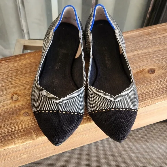 Rothy's The‎ Point Gray Mist Cap-toe Ballet Flat  Neutral Classic