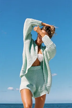 SAMPLE-Chunky Panama Cardi - Mint