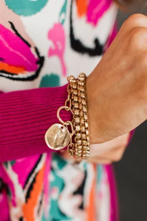 Set The Scene Chain Bracelet- Gold