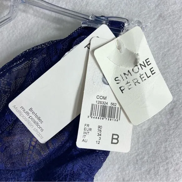 Simone Perele NWT $120 Comete Molded Full Cup - Midnight 34B