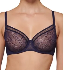 Simone Perele NWT $120 Comete Molded Full Cup - Midnight 34B