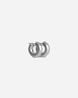Small Chunky Hoops - Sterling Silver