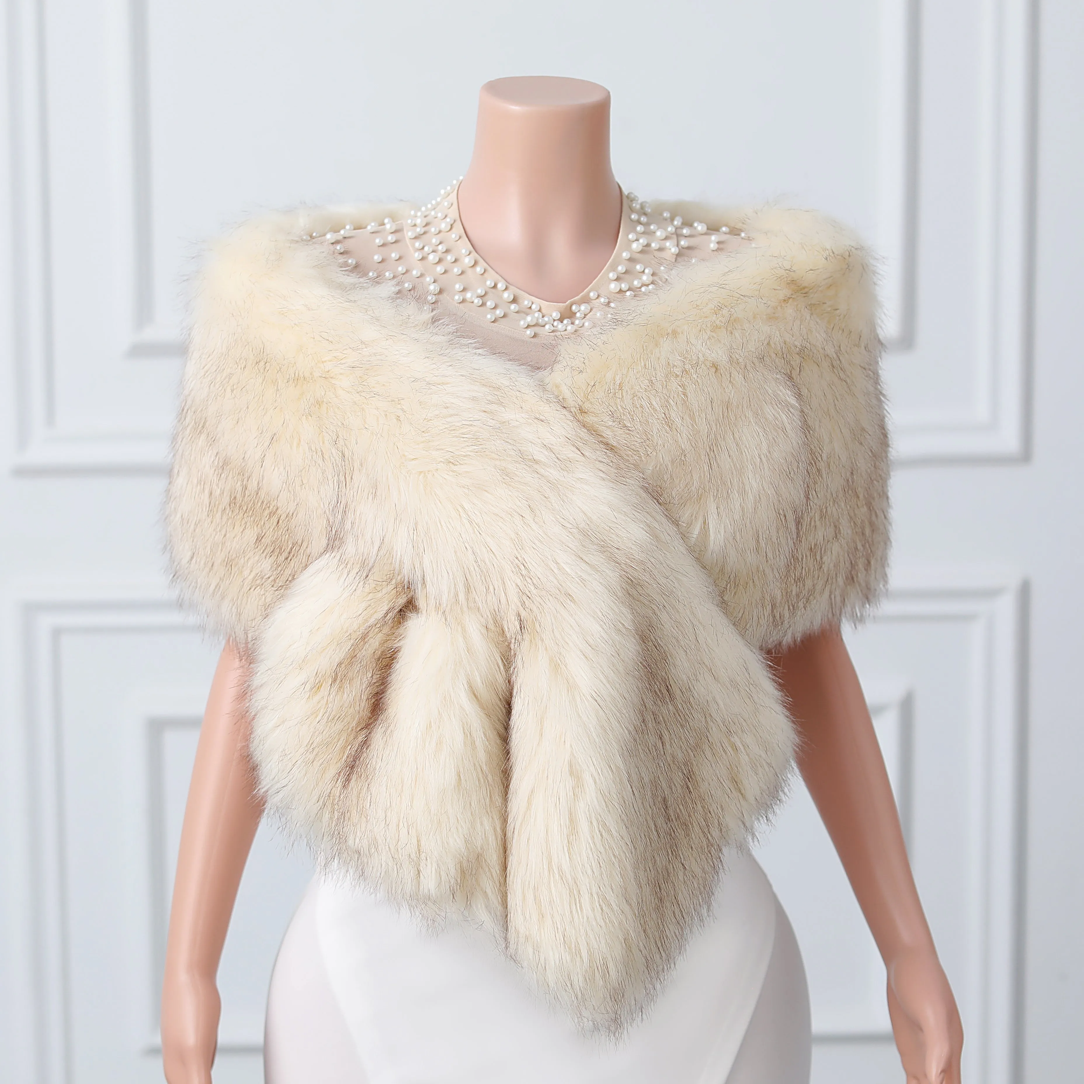 V-neck Rectangular scarf shawl Winter Wedding Wraps