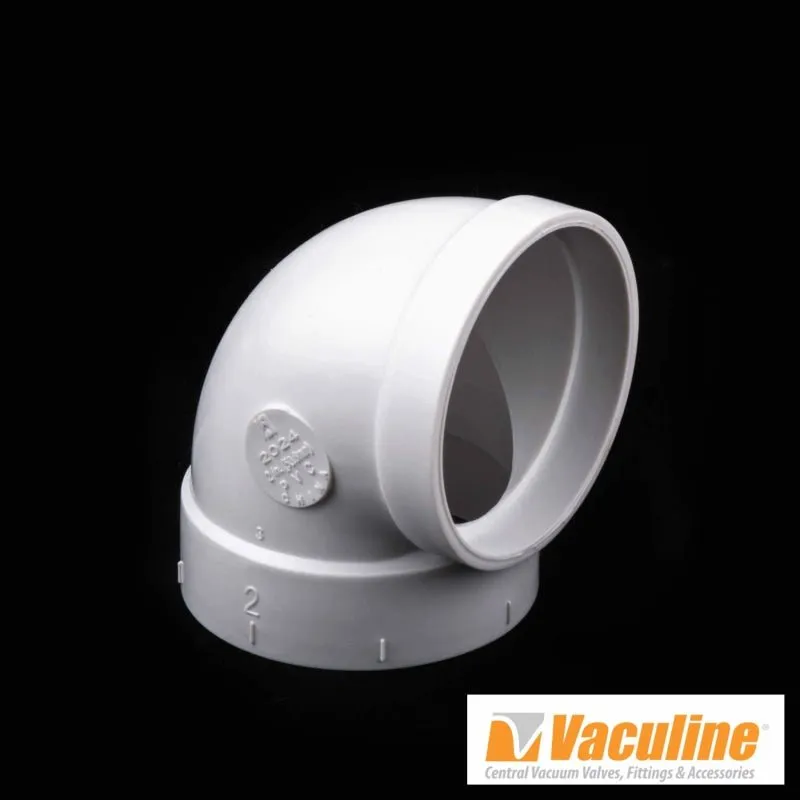 Vaculine 90 Degree Short ELL Central Vacuum Fitting