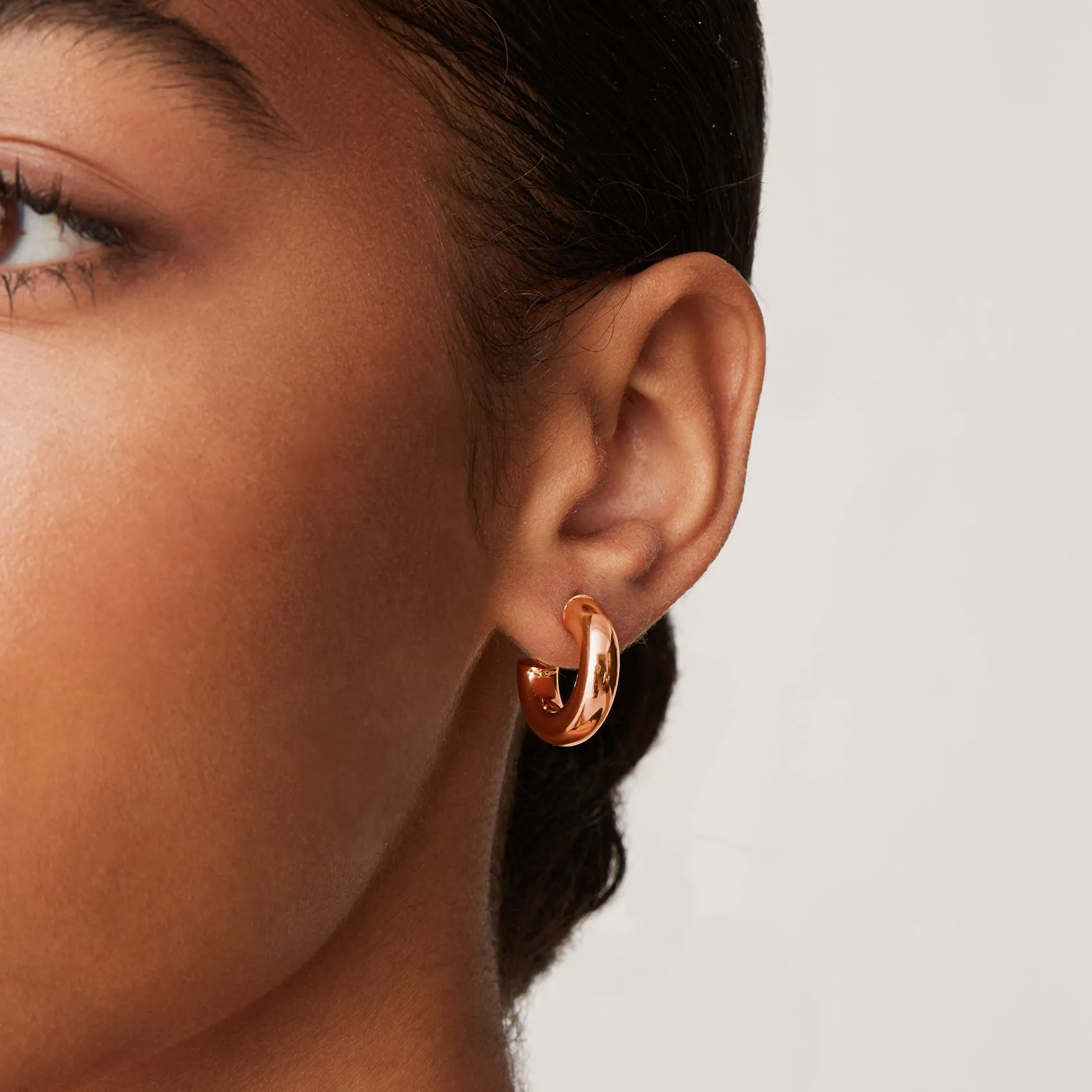 Vermeil Round Chunky Hoops