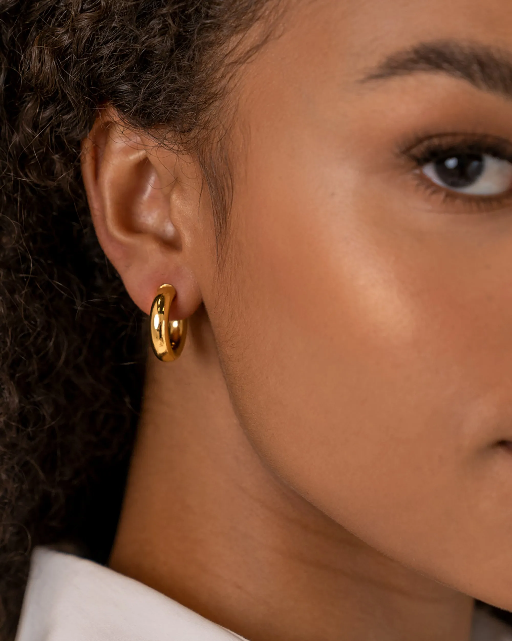 Vermeil Round Chunky Hoops