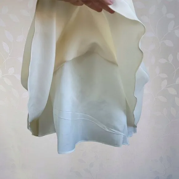 Vintage 100% Silk Skirt Romantic Ballet Coquette Regency Cream Spenser Jeremy