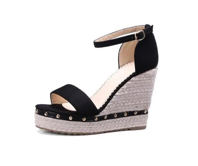 Women Sandals  Platform Sandals High Heels Shoes Ankle Strap Ladies Sandals
