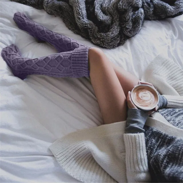 Women Winter Knitted Long Socks